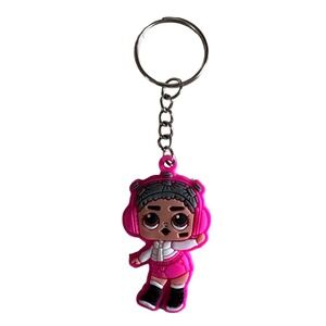LOL Surprise Doll Key Chain Charm MC SWAG Pink Silicone